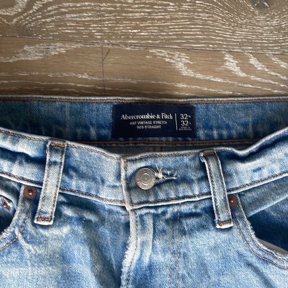 Abercrombie & Fitch Ripped Straight Jeans 33x32 - Picture 2 of 6